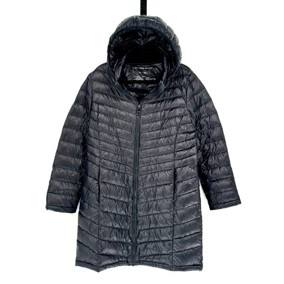 New Andrew Marc Black Premium Down Filled Puffer Packable Coat Zip Pocket Sz XL - Picture 15 of 16